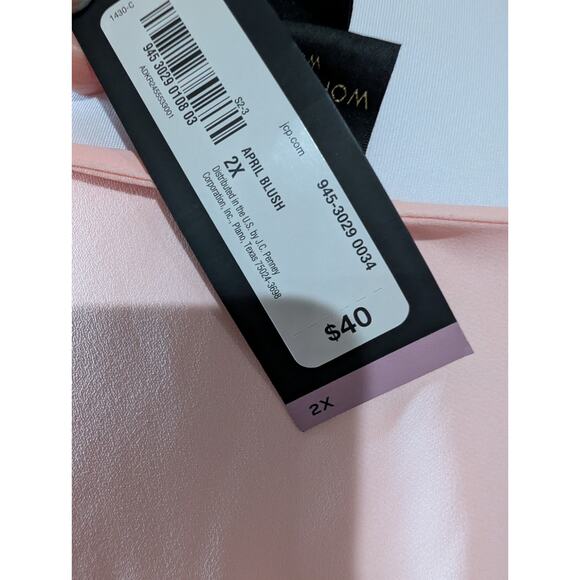 NWT Worthington Blouse PINK Women's Shirt Size 2XL - Fairycore Peasant Boho New - Picture 7 of 14